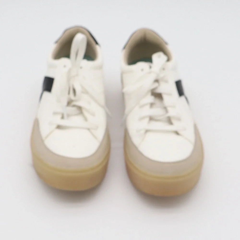 Dr. Scholls Sneakers Womens 6 Madison Lace White Platform Gum Sole Excellent